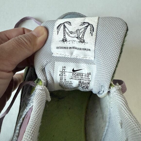 Nike Air Max 90 SE Sun Club Shoes Size 7Y Athletic DQ4016-400 Textile Sneakers - Picture 4 of 8